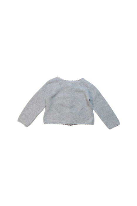 A Grey Cardigans from Mides in size 6-12M for girl. (Back View)