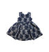 A Navy Sleeveless Dresses from Mides in size 6-12M for girl. (Back View)