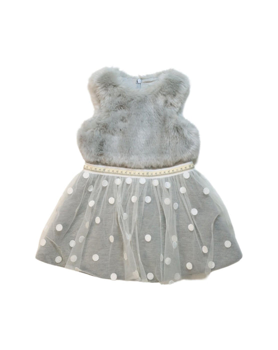 A Grey Sleeveless Dresses from Nicholas & Bears in size 6-12M for girl. (Front View)