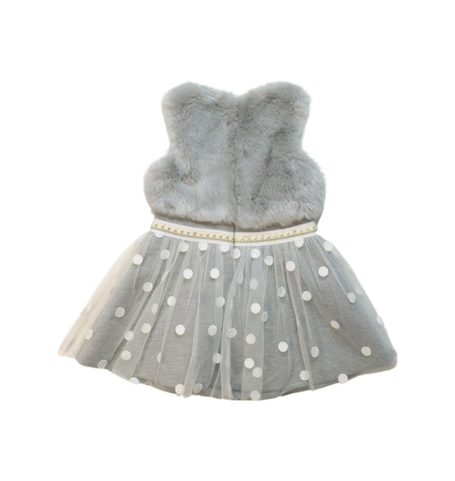 A Grey Sleeveless Dresses from Nicholas & Bears in size 6-12M for girl. (Back View)