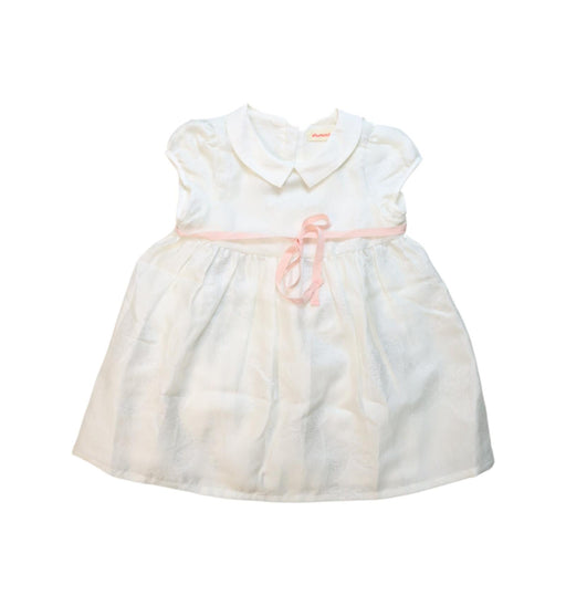 A Pink Short Sleeve Dresses from Momonittu in size 12-18M for girl. (Front View)