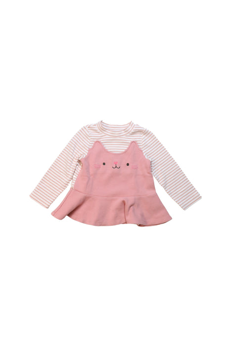 A Pink Long Sleeve Tops from Momonittu in size 2T for girl. (Front View)