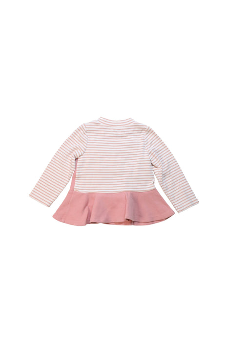 A Pink Long Sleeve Tops from Momonittu in size 2T for girl. (Back View)