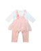 A Pink Long Sleeve Jumpsuits from Momonittu in size 0-3M for girl. (Front View)