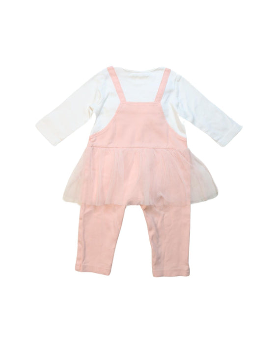 A Pink Long Sleeve Jumpsuits from Momonittu in size 0-3M for girl. (Back View)