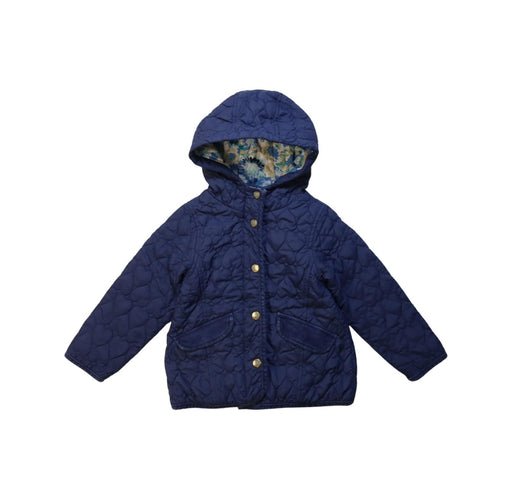 A Navy Puffer/Quilted Jackets from Chickeeduck in size 2T for neutral. (Front View)