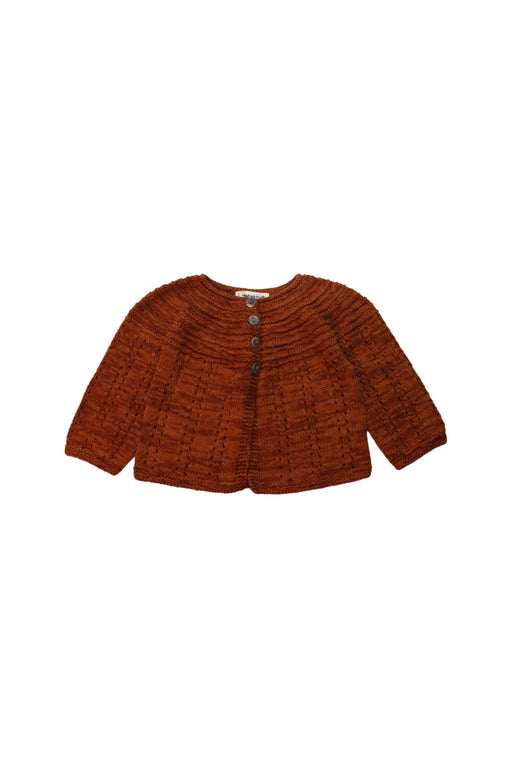 A Brown Cardigans from Misha & Puff in size 2T for girl. (Front View)