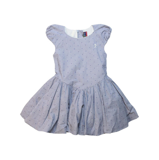 A Blue Short Sleeve Dresses from Jessie and James in size 2T for girl. (Front View)