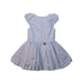 A Blue Short Sleeve Dresses from Jessie and James in size 2T for girl. (Back View)