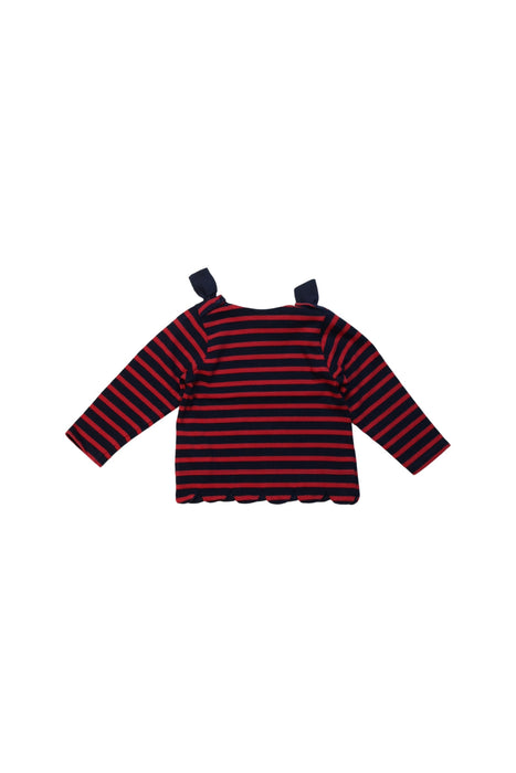 A Navy Long Sleeve Tops from Petit Main in size 18-24M for girl. (Back View)