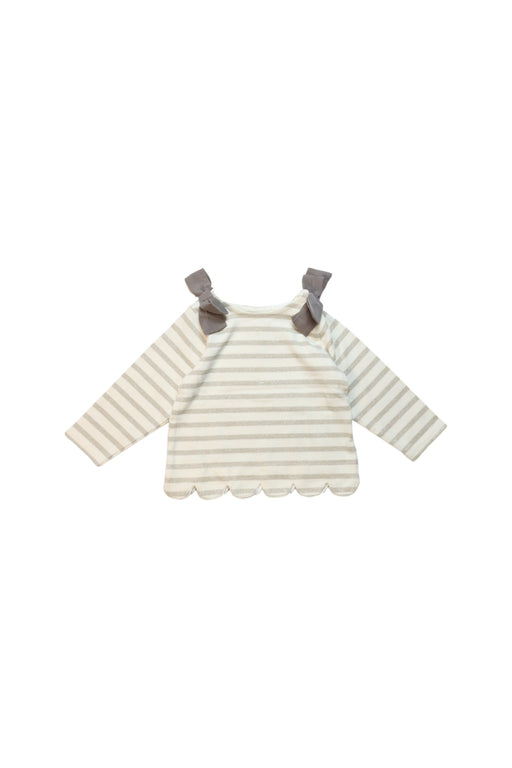 A Grey Long Sleeve Tops from Petit Main in size 18-24M for girl. (Front View)