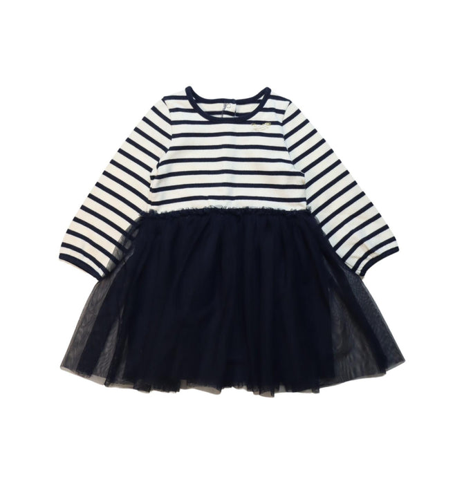 A Black Long Sleeve Dresses from Petit Bateau in size 18-24M for girl. (Front View)