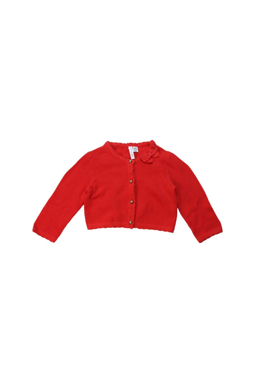 A Red Cardigans from Janie & Jack in size 6-12M for girl. (Front View)