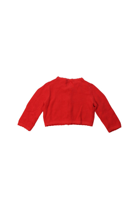 A Red Cardigans from Janie & Jack in size 6-12M for girl. (Back View)