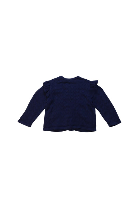 A Navy Cardigans from Janie & Jack in size 12-18M for girl. (Back View)