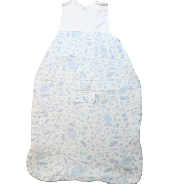 A Blue Sleepsacs from Mori in size 0-3M for neutral. (Front View)