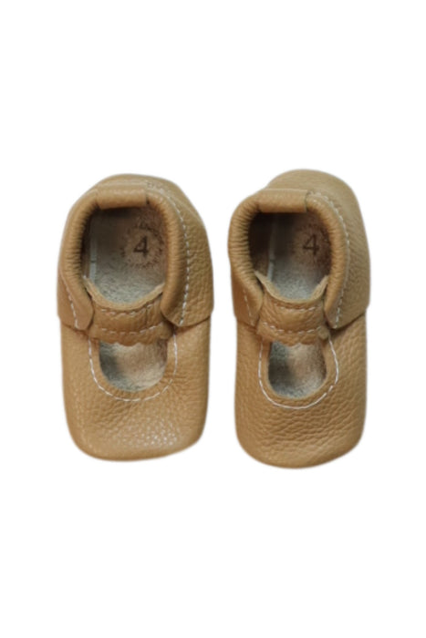 A Brown Slip Ons from heyfolks in size 12-18M for girl. (Back View)