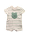 A Green Short Sleeve Rompers from Seed in size Newborn for boy. (Front View)