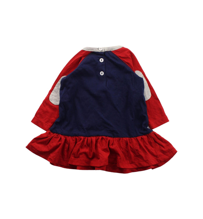 A Blue Long Sleeve Dresses from Ralph Lauren in size 0-3M for girl. (Back View)