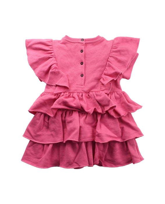 A Pink Short Sleeve Dresses from Balmain in size 6-12M for girl. (Back View)