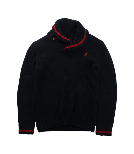 A Black Knit Sweaters from Polo Ralph Lauren in size 7Y for boy. (Front View)