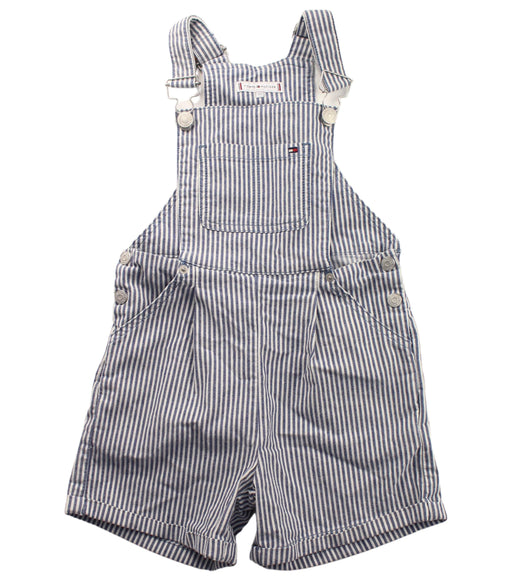 A Blue Overall Shorts from Tommy Hilfiger in size 7Y for boy. (Front View)