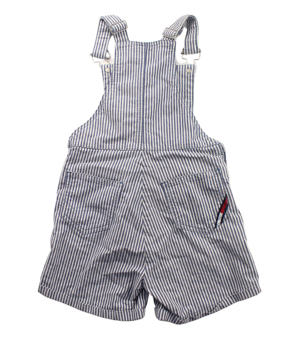 A Blue Overall Shorts from Tommy Hilfiger in size 7Y for boy. (Back View)