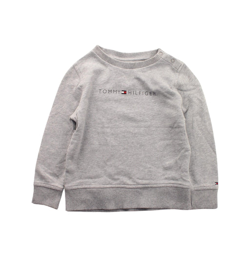 A Grey Crewneck Sweatshirts from Tommy Hilfiger in size 2T for boy. (Front View)