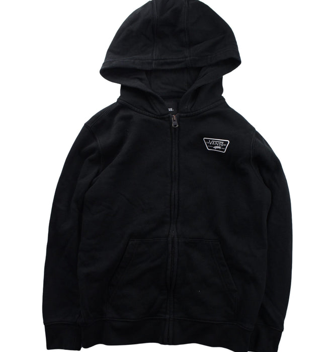 A Black Zippered Sweatshirts from Vans in size 7Y for boy. (Front View)