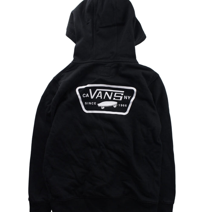 A Black Zippered Sweatshirts from Vans in size 7Y for boy. (Back View)