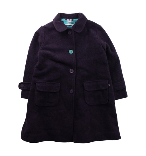 A Purple Coats from Petit Bateau in size 6T for girl. (Front View)