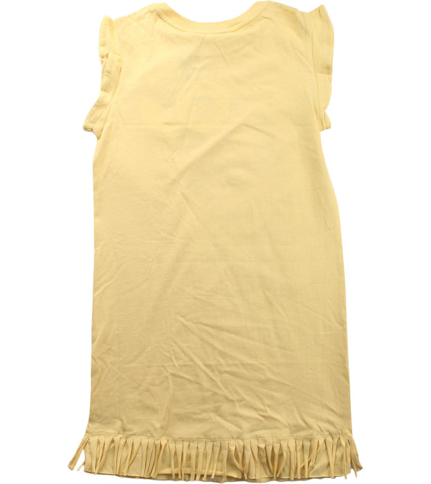 A Yellow Short Sleeve Dresses from Chloe in size 6T for girl. (Back View)