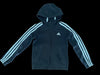 A Black Lightweight Jackets from Adidas in size 7Y for neutral. (Front View)