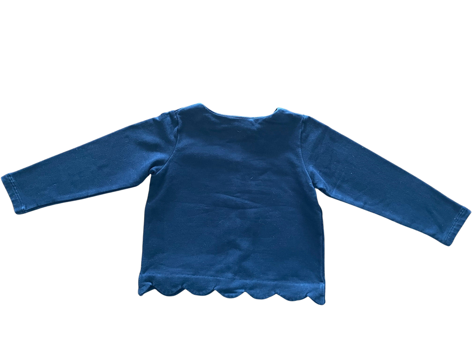 A Navy Cardigans from Jacadi in size 6T for girl. (Back View)