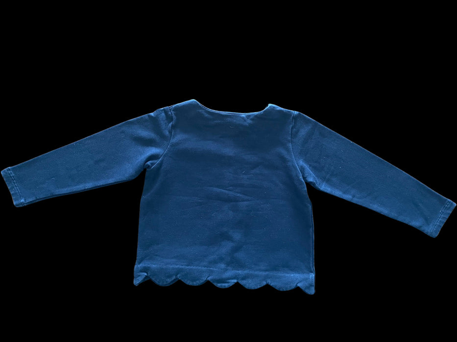 A Navy Cardigans from Jacadi in size 6T for girl. (Back View)