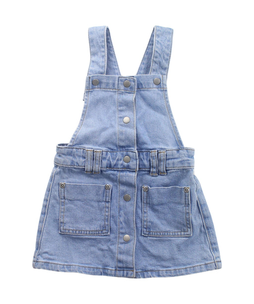 A Blue Overall Dresses from Seed in size 3T for girl. (Front View)