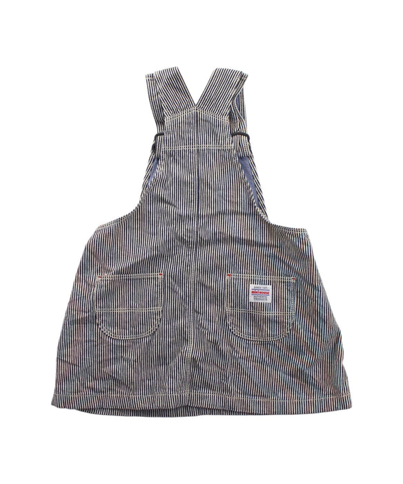 A Black Overall Dresses from Miki House in size 18-24M for girl. (Back View)