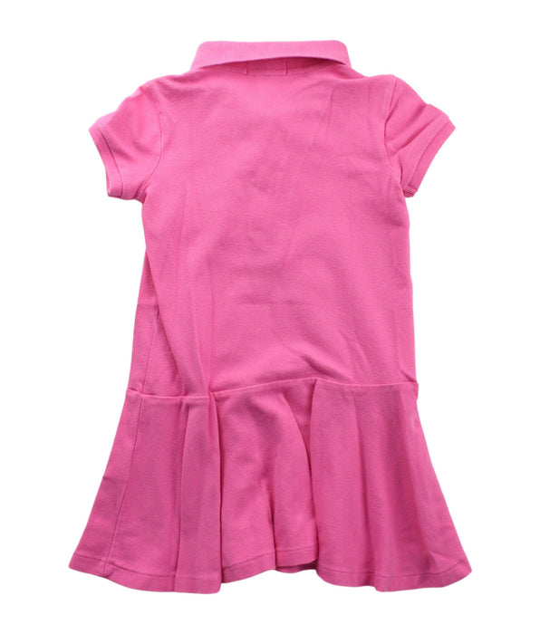 A Pink Short Sleeve Dresses from Polo Ralph Lauren in size 3T for girl. (Back View)