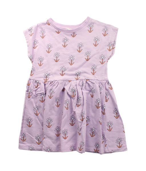 A Purple Short Sleeve Dresses from Seed in size 4T for girl. (Front View)
