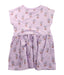 A Purple Short Sleeve Dresses from Seed in size 4T for girl. (Back View)