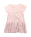 A Pink Short Sleeve Dresses from Little English in size 4T for girl. (Back View)