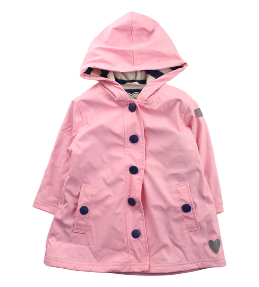 A Pink Rain Jackets from Hatley in size 2T for girl. (Front View)