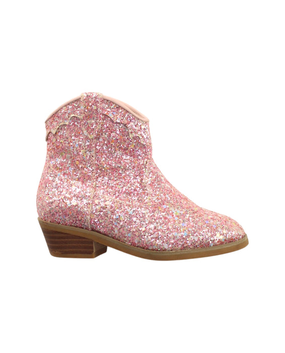 A Pink Casual Boots from Seed in size 4T for girl. (Front View)