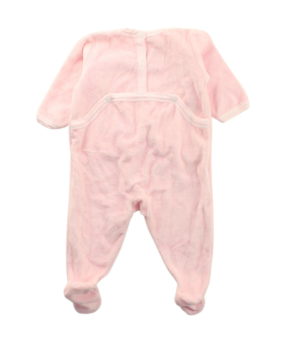 A Pink Onesies from Petit Bateau in size 0-3M for girl. (Back View)