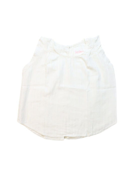 A White Sleeveless Tops from Sunset Limonade in size 4T for girl. (Front View)