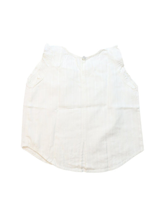A White Sleeveless Tops from Sunset Limonade in size 4T for girl. (Back View)