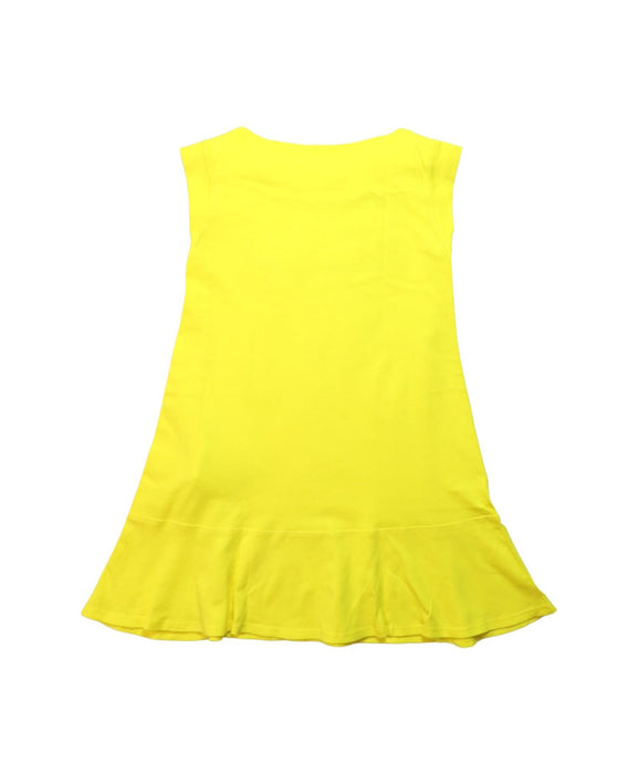 A Yellow Short Sleeve Dresses from Young Versace in size 6T for girl. (Back View)