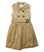 A Brown Sleeveless Dresses from Burberry in size 6T for girl. (Front View)