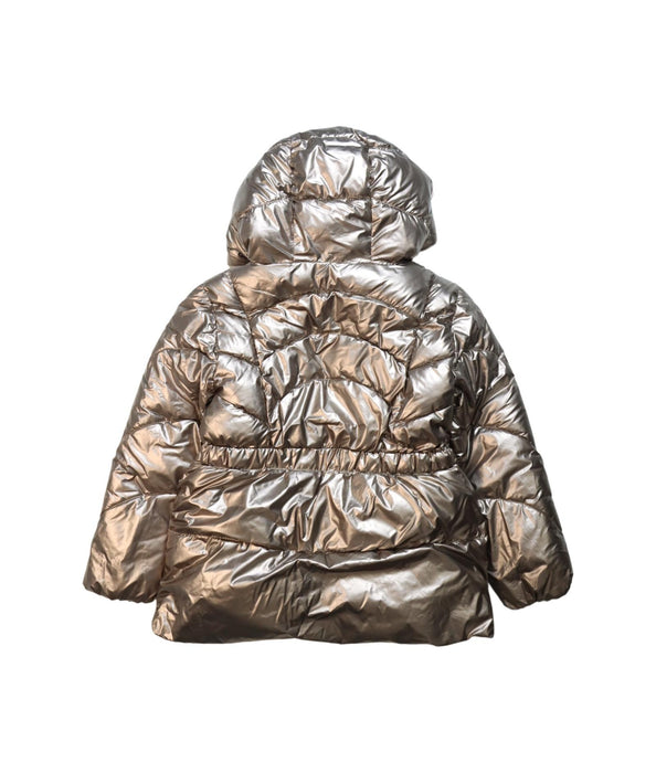 A Gold Puffer/Quilted Jackets from Mayoral in size 5T for neutral. (Back View)