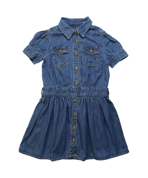 A Blue Short Sleeve Dresses from Polo Ralph Lauren in size 4T for girl. (Front View)
